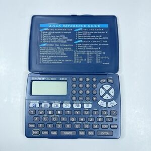 Sharp EL-6800 Electronic Organizer 34KB Vintage PDA Calculator Tested & Works!
